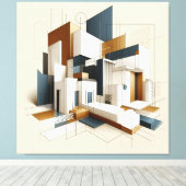 Architectural Form Study Canvas Afdruk (Insitu (Houten vloer))