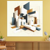 Architectural Form Study Canvas Afdruk (Insitu (Woonkamer))