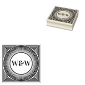 Architectural Geometric Monogram Art Stamp Rubberstempel (Gestempeld)