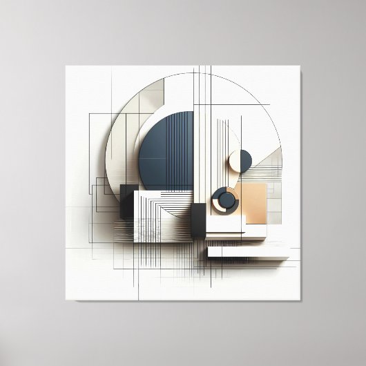 Architectural Line Composition Canvas Afdruk (Voorkant)