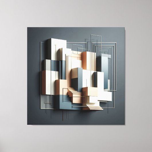 Architectural Relief Structure Canvas Afdruk (Voorkant)