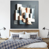 Architectural Relief Structure Canvas Afdruk (Insitu (Slaapkamer))