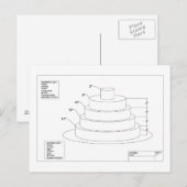 Architecturale bruiloft briefkaart (Voorkant / Achterkant)