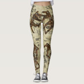 Architecturale illustratie w achtergrond leggings (Voorkant)