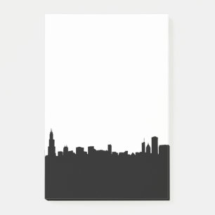 Architecturale pictogrammen van Chicago in Silhoue Post-it® Notes