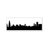 Architecturale pictogrammen van Chicago in Silhoue Rubberstempel (Afrduk)