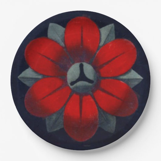 Architecturale rozet nr. 3 papieren bordje (Voorkant)