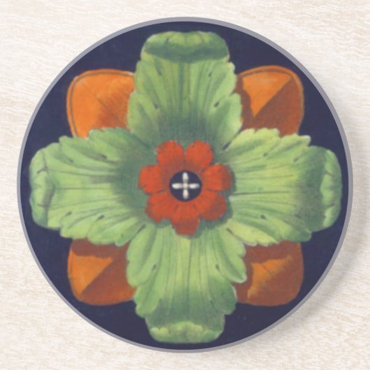 Architecturale rozet nr. 4 zandsteen onderzetter (Voorkant)