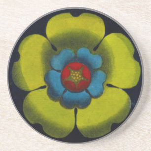 Architecturale rozet nr. 6 zandsteen onderzetter