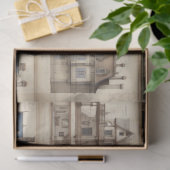  architecturale scrapbook decoupage tissuepapier (Geschenk)