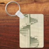  architecturale trappen, werveltrap sleutelhanger (Voorkant)