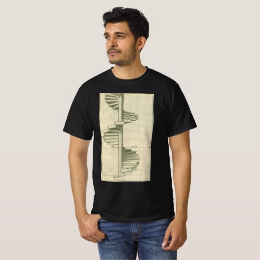  architecturale trappen, werveltrap t-shirt (Voorkant volledig)