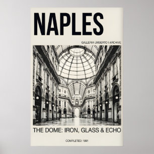 Architecturale wandkunst Napels Koepel en Arcade Poster