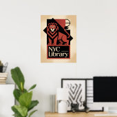 Architecture Art Déco du Lion de la Bibliothèque d (Bureau à domicile)