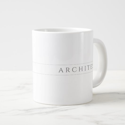 ARCHITECTURE Big White Mug / Grey (Devant droit)