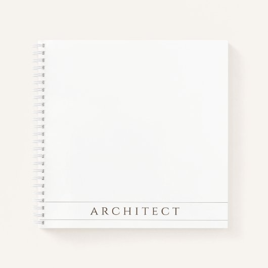 ARCHITECTURE Carnet Carré de 8,5 po / Sepia (Devant)