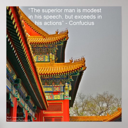 Architecture Chinoise Ancienne Affiche de Confuciu (Devant)