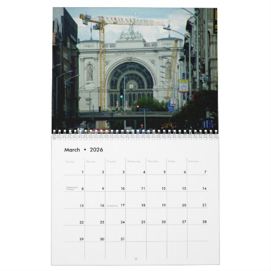 Architecture de Budapest - Calendrier 2023 (Mar 2026)