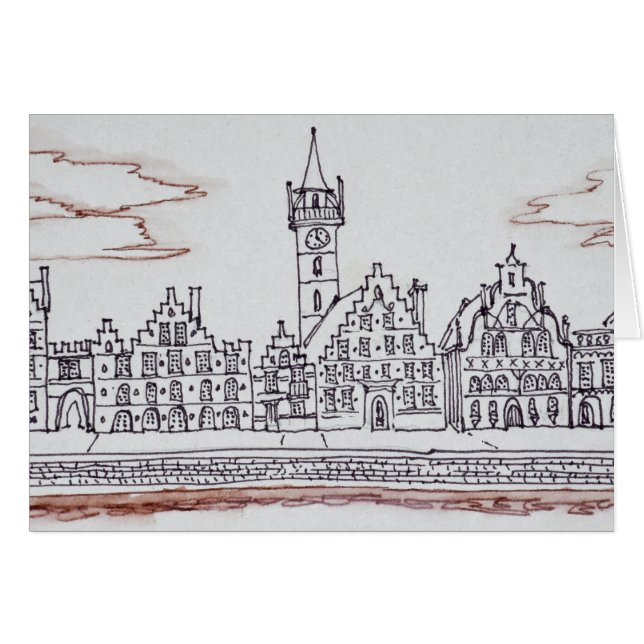 Architecture de Graslei| Gand, Belgique (Devant horizontal)