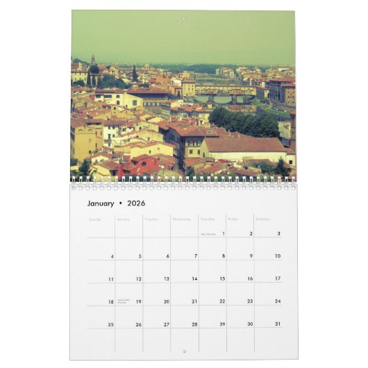 Architecture de paysages en Europe Calendrier (Jan 2026)
