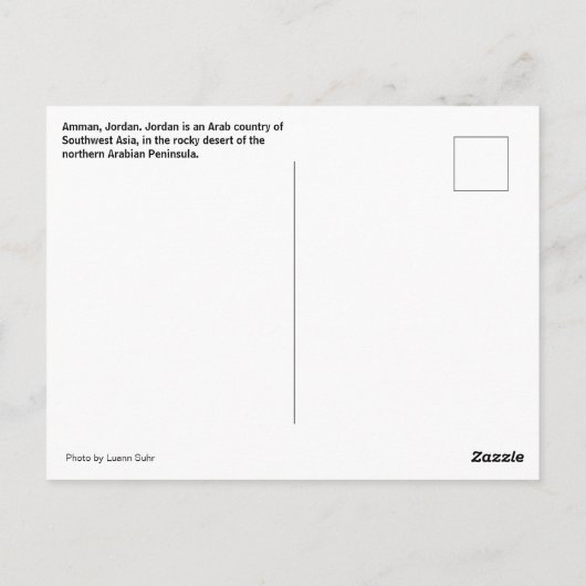 Architecture en Jordanie - carte postale (Dos)