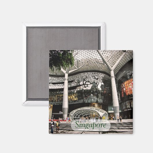 Architecture futuriste Shopping Singapour Magnet (Recto/Verso)
