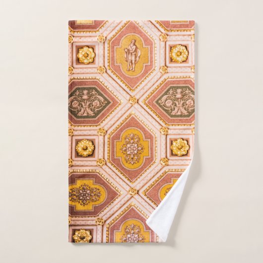 Architecture hongroise rose jaune (Serviette à main)