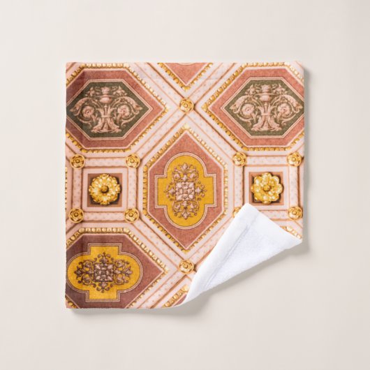 Architecture hongroise rose jaune (Gant de toilette)