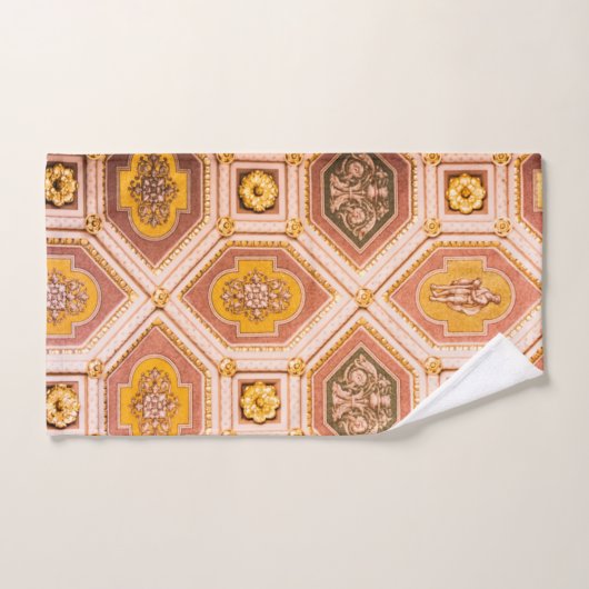 Architecture hongroise rose jaune (Serviette à main)