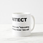 Architecture Humour Définition Mug (Devant droit)