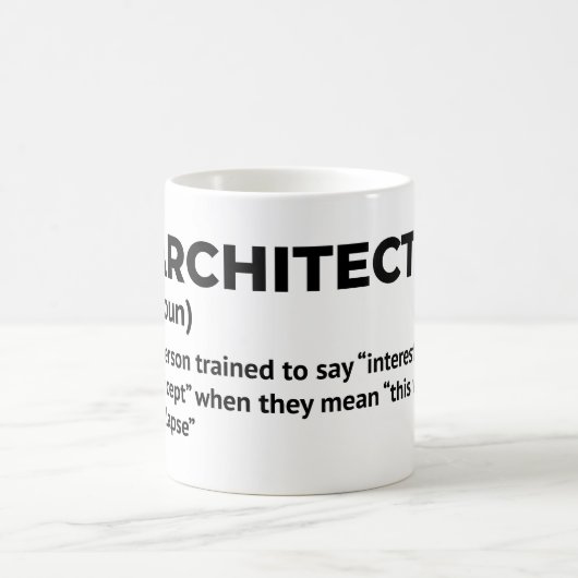 Architecture Humour Définition Mug (Centre)