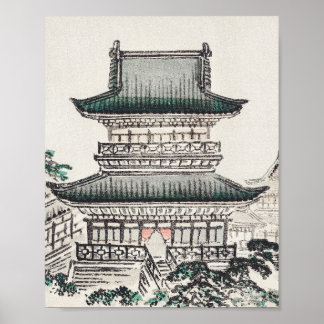 Architecture japonaise par Kōno Bairei Poster