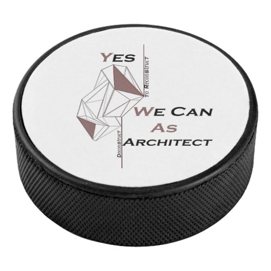 architecture, modern design, geometric art, black hockey puck (3/4)