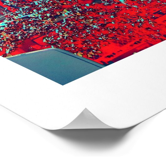 architecture psychédélique impression d'affiche (Coin)