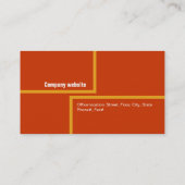 Architecture rétro Orange Carte de visite (Dos)