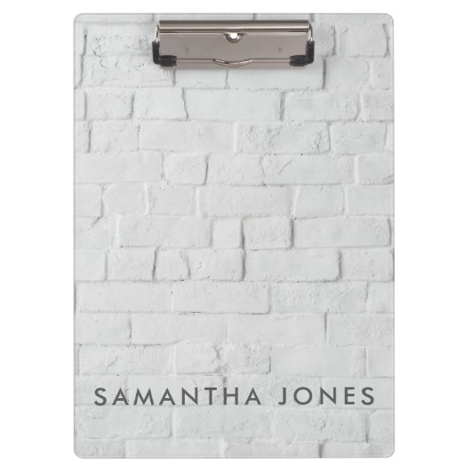 Architecture Texture White brick Klembord (Voorkant)