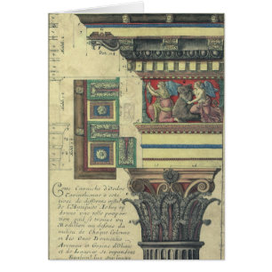 Architecture vintage, Colonne avec moulage Cornice