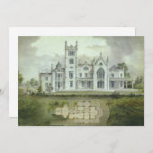 Architecture vintage, Invitation Château Français (Devant / Derrière)