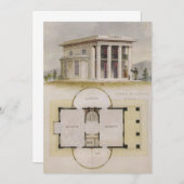 Architecture vintage, Villa grecque Invitation (Devant / Derrière)