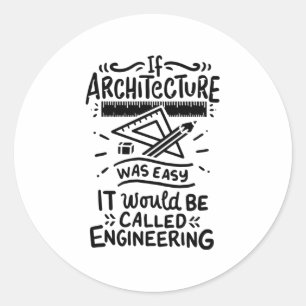 Architectuur architect ronde sticker