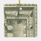  architectuur, Atrium Courtyard Perspective Keramisch Ornament (Voorkant)