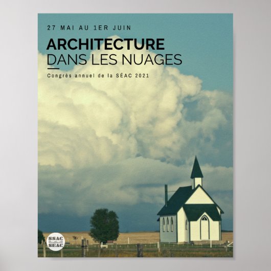 Architectuur dans les nuages poster (Voorkant)