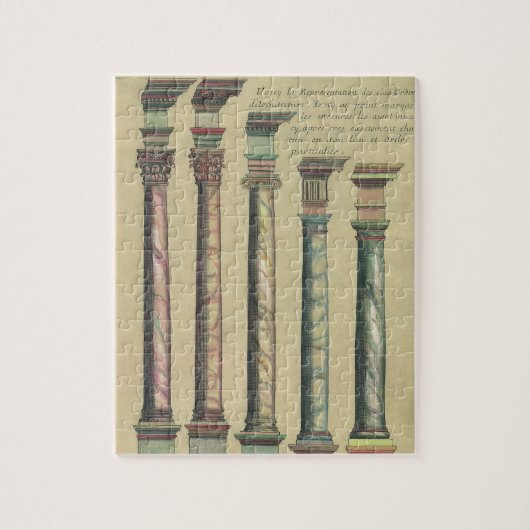  architectuur, de 5 Architecturaal Orden Legpuzzel (Verticaal)