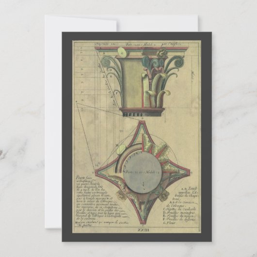  architectuur, decoratief kapitaal kroon (Voorkant)