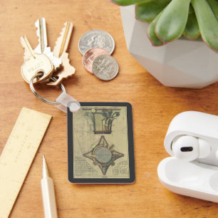 architectuur, decoratief kapitaal kroon sleutelhanger