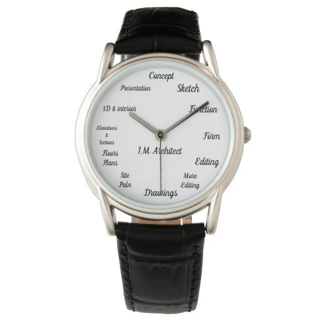 Architectuur en architect horloge (Voorkant)