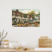 architectuur — Formele tuin Engels Katoen Poster (Keuken)