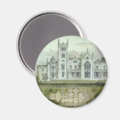  architectuur, Franse "Chateau Floor Plans" Magneet (Voorkant / Achterkant)