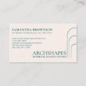 Architectuur Geometrie Interieur Ontwerper groen Visitekaartje (Achterkant)