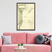  architectuur, het Perspectief van de Kolommen van Canvas Afdruk (Insitu (Woonkamer))